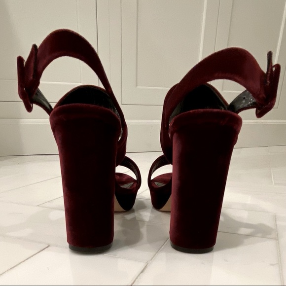 Barney’s New York velvet double strap sandal - Picture 7 of 10